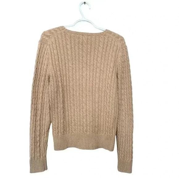 Gap beige cable  knit cotton sweater, machine washable - Picture 2 of 8